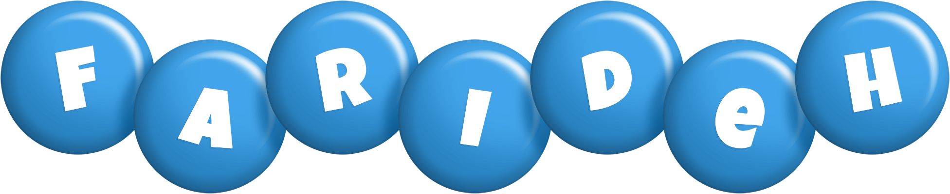 Farideh candy-blue logo