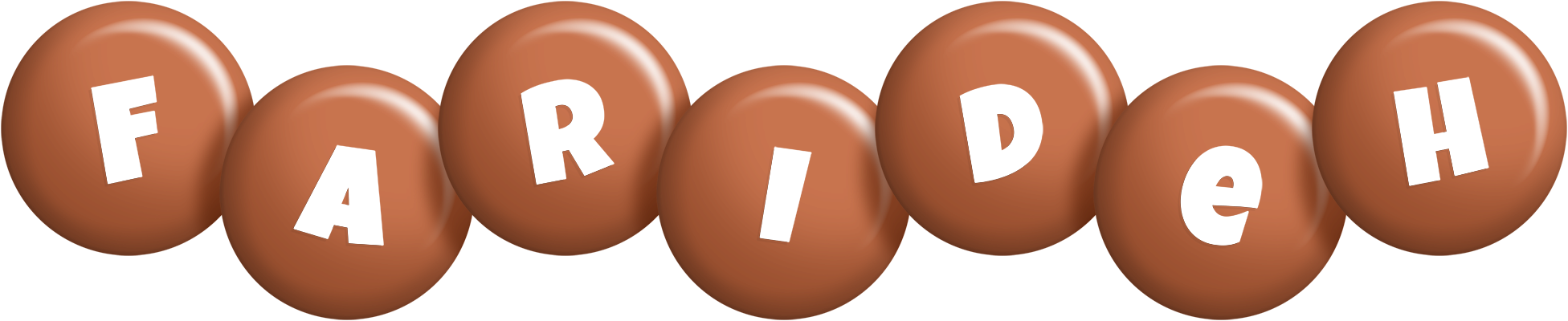 Farideh candy-brown logo