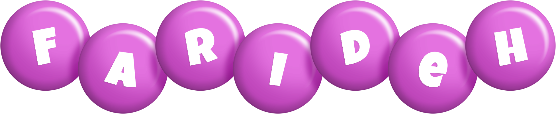 Farideh candy-purple logo