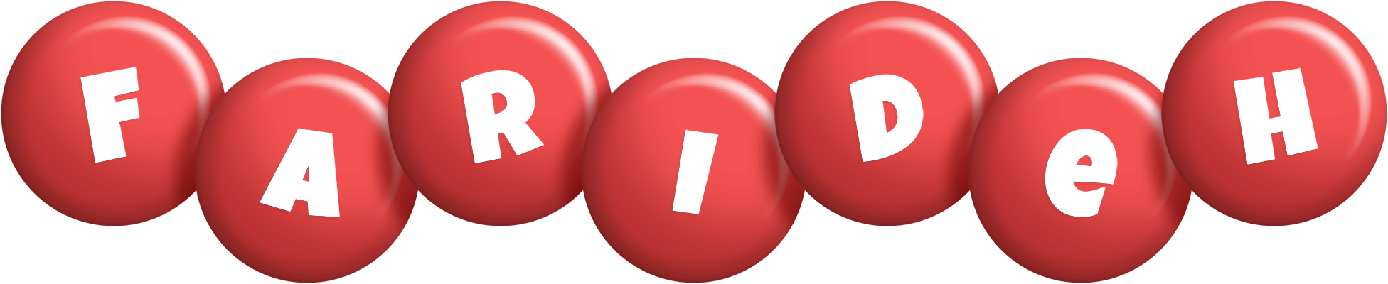 Farideh candy-red logo
