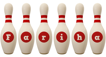 Fariha bowling-pin logo