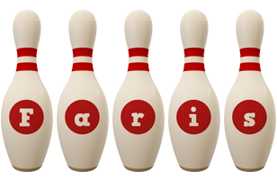 Faris bowling-pin logo