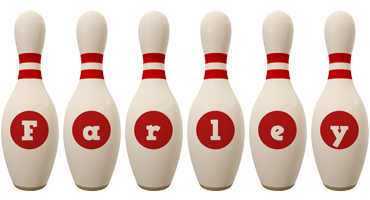 Farley bowling-pin logo