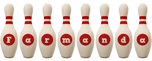 Farmanda bowling-pin logo