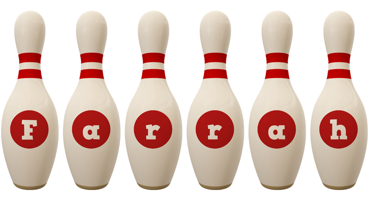 Farrah bowling-pin logo