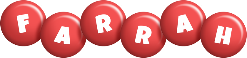 Farrah candy-red logo