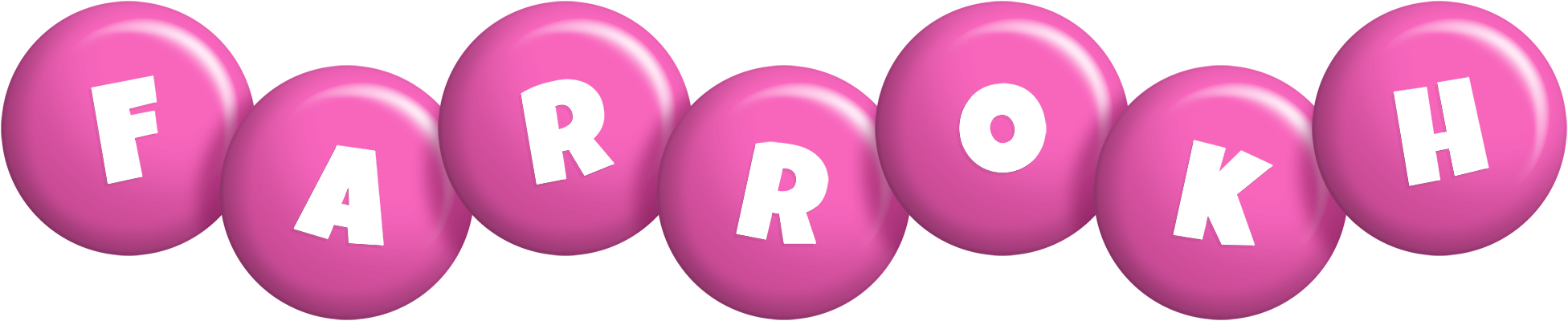 Farrokh candy-pink logo
