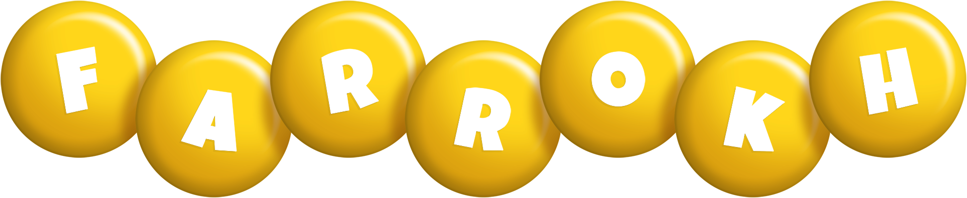 Farrokh candy-yellow logo