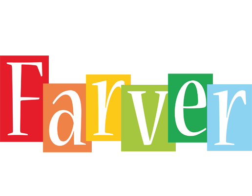 FARVER logo effect. Colorful text effects in various flavors. Customize your own text here: https://www.textgiraffe.com/logos/colors/