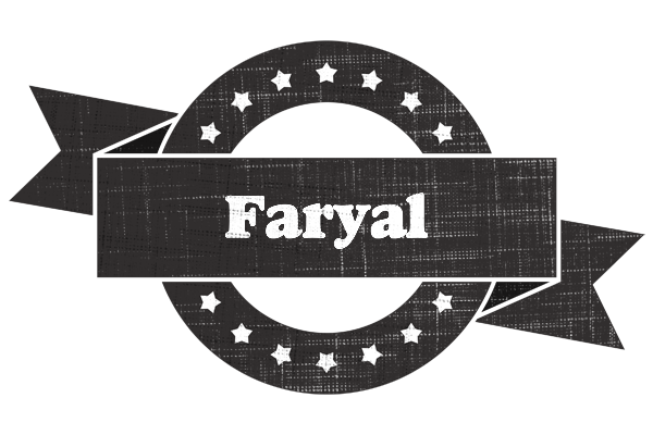 Faryal grunge logo