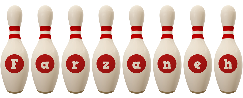 Farzaneh bowling-pin logo