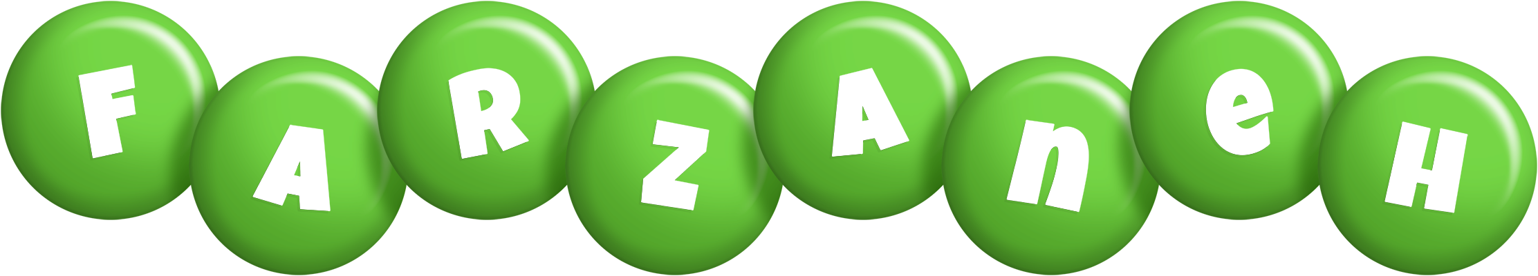 Farzaneh candy-green logo