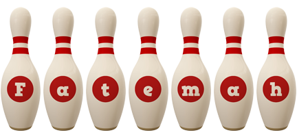 Fatemah bowling-pin logo