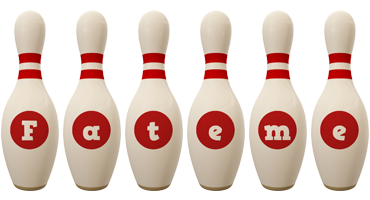 Fateme bowling-pin logo