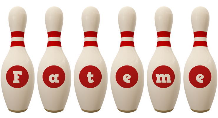 Fateme bowling-pin logo