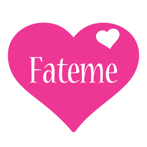 Fateme love-heart logo