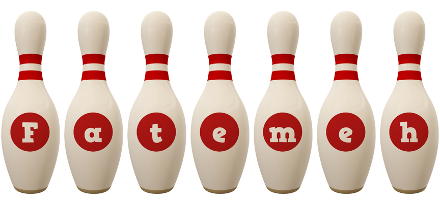 Fatemeh bowling-pin logo