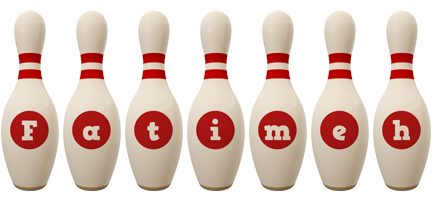 Fatimeh bowling-pin logo