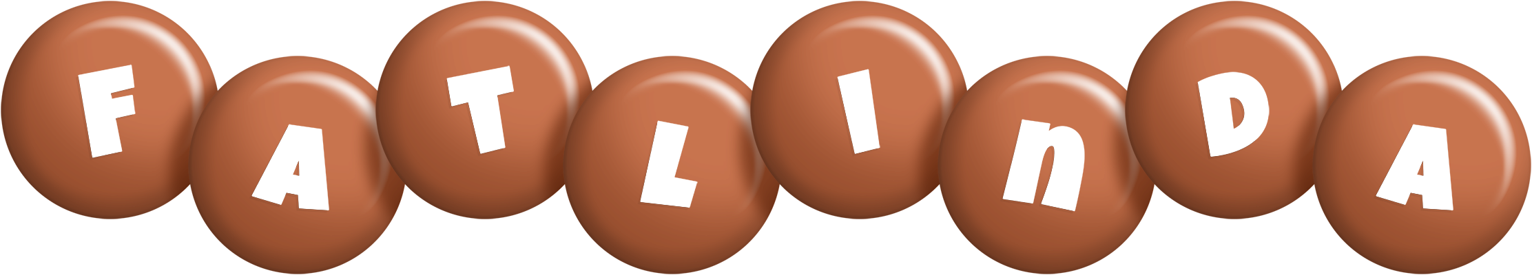 Fatlinda candy-brown logo