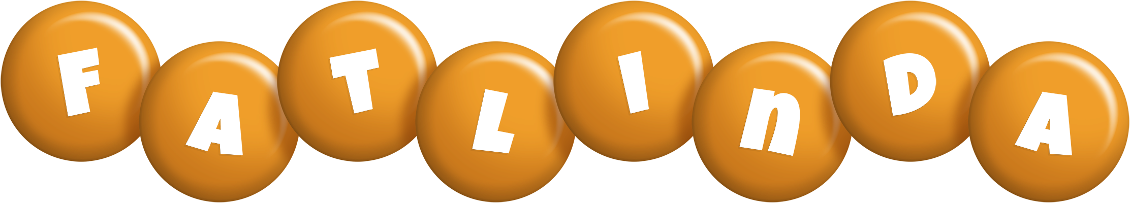 Fatlinda candy-orange logo