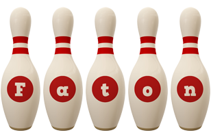 Faton bowling-pin logo