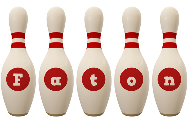 Faton bowling-pin logo