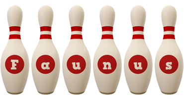 Faunus bowling-pin logo