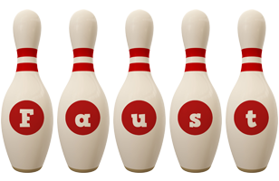 Faust bowling-pin logo