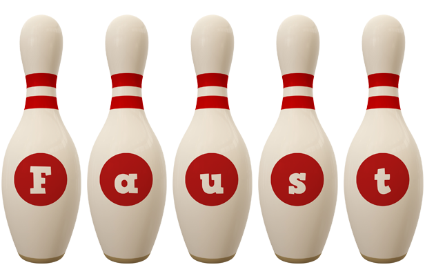 Faust bowling-pin logo