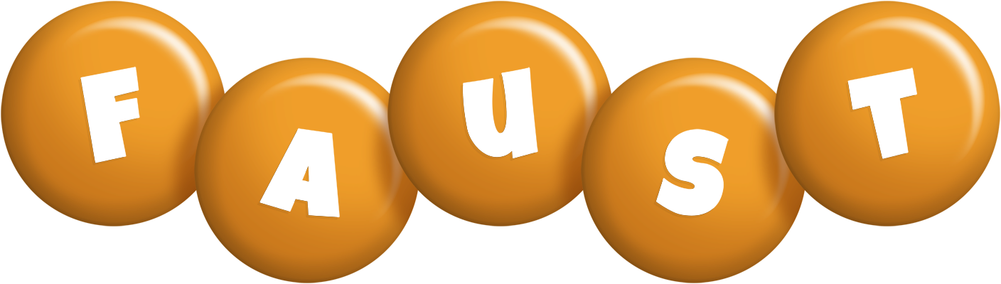 Faust candy-orange logo