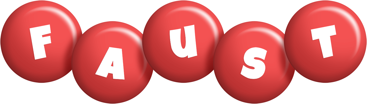 Faust candy-red logo