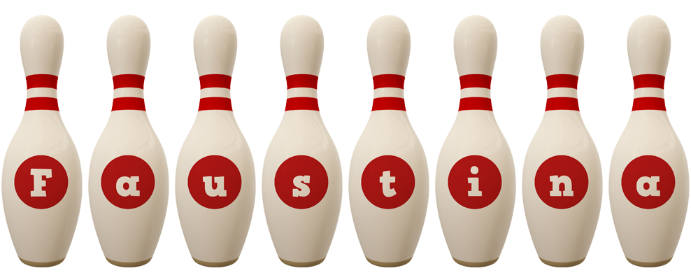 Faustina bowling-pin logo