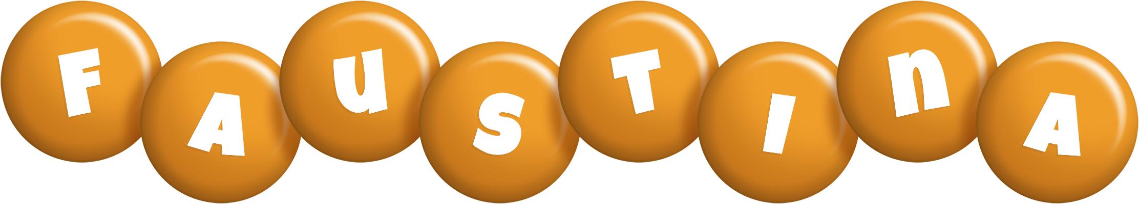 Faustina candy-orange logo