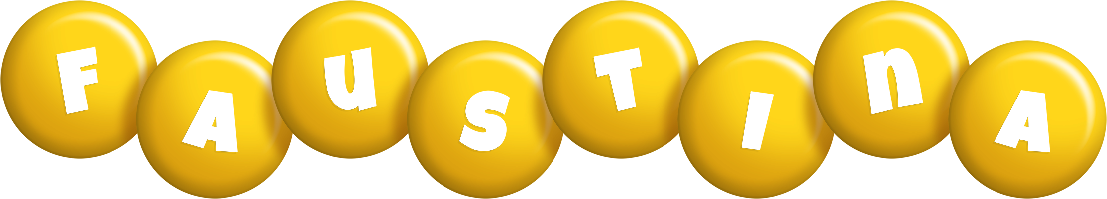 Faustina candy-yellow logo