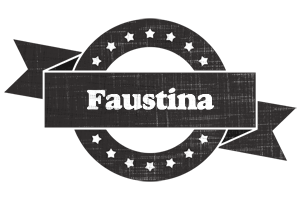 Faustina grunge logo