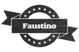 Faustino grunge logo