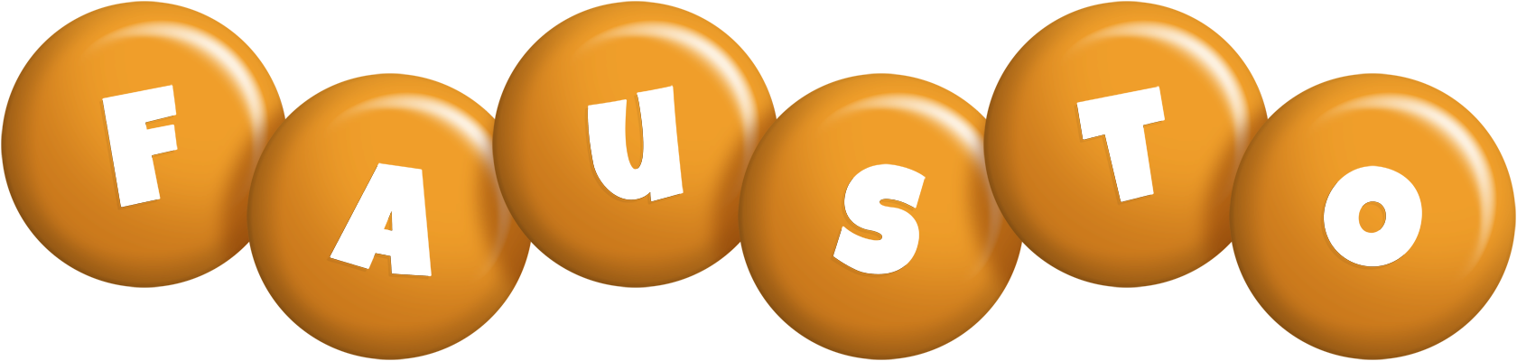Fausto candy-orange logo