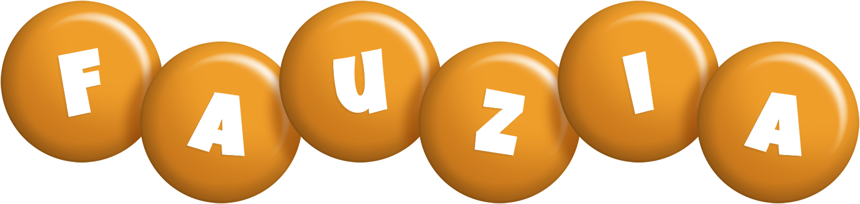 Fauzia candy-orange logo