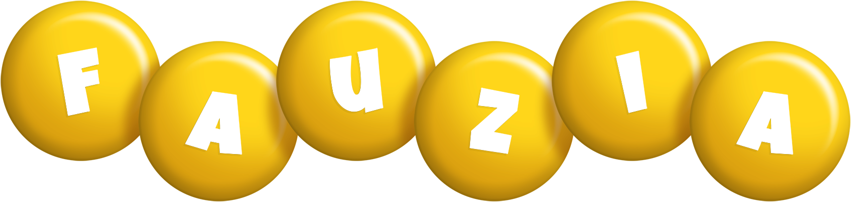 Fauzia candy-yellow logo