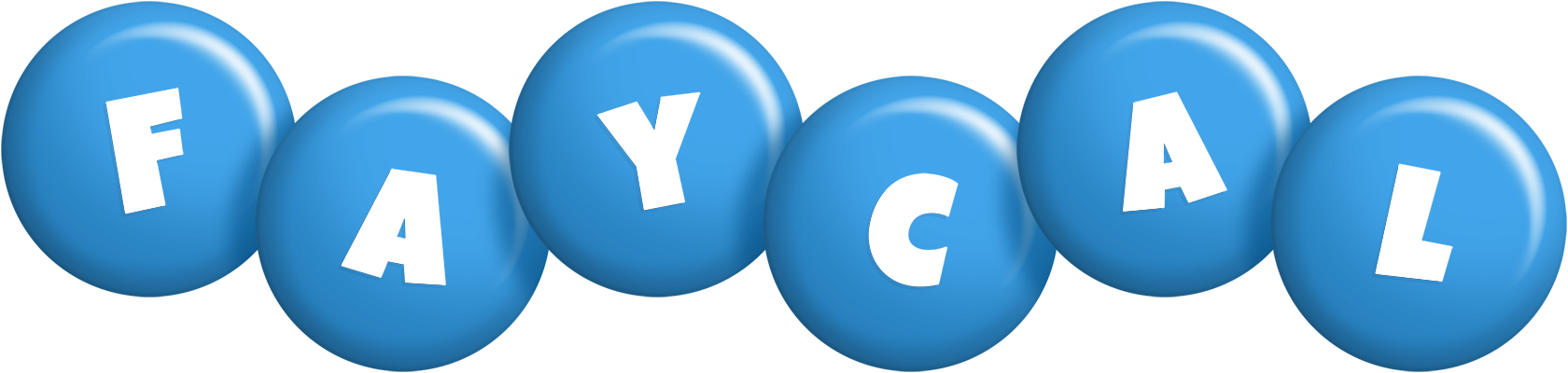 Faycal candy-blue logo