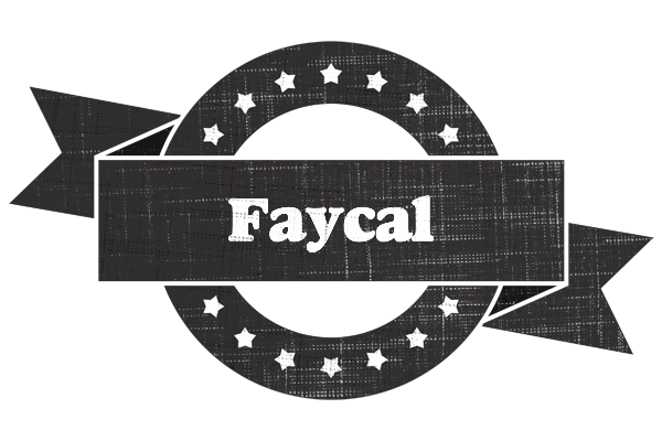 Faycal grunge logo