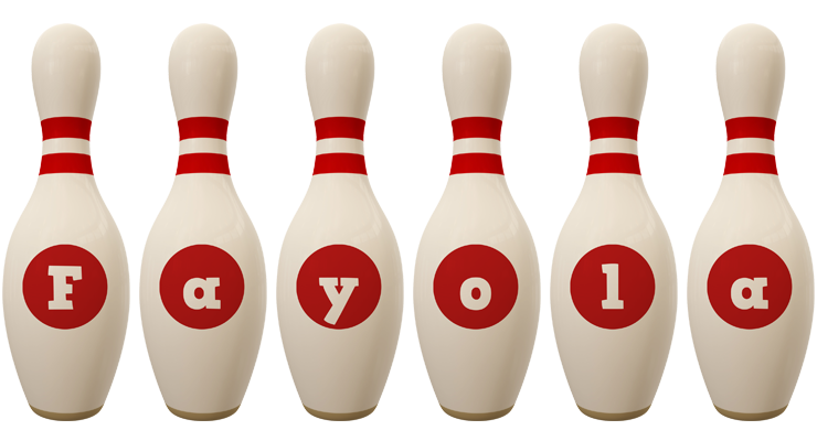 Fayola bowling-pin logo