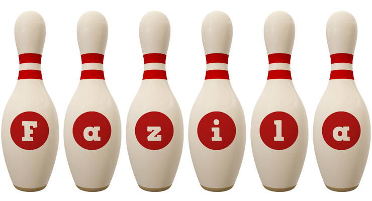 Fazila bowling-pin logo