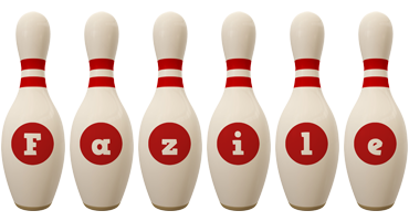 Fazile bowling-pin logo