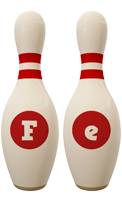 Fe bowling-pin logo