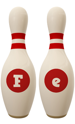 Fe bowling-pin logo