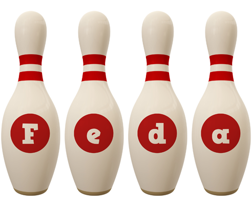 Feda bowling-pin logo