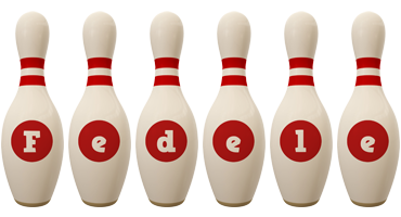 Fedele bowling-pin logo