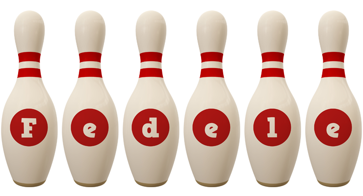 Fedele bowling-pin logo