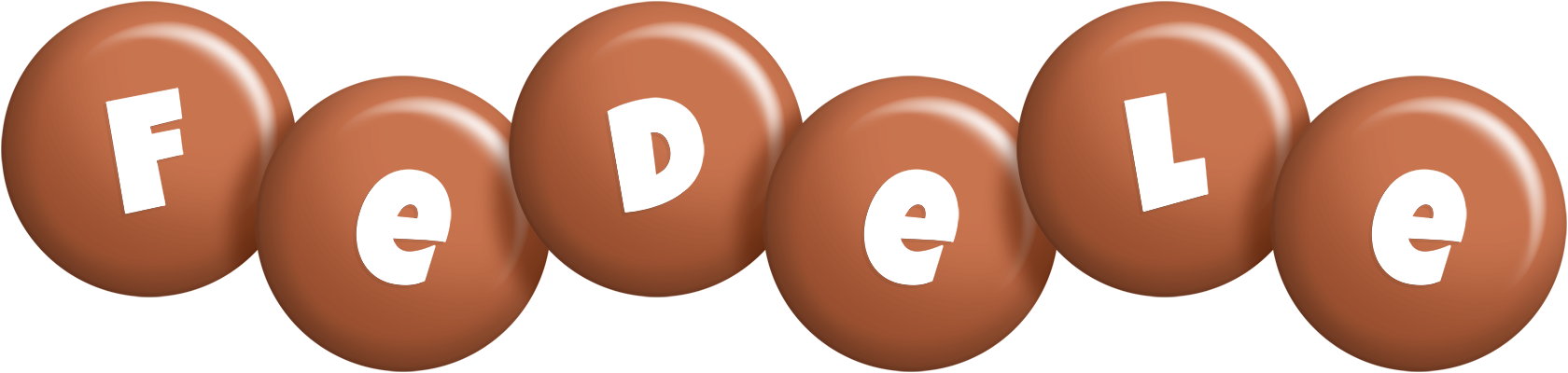 Fedele candy-brown logo